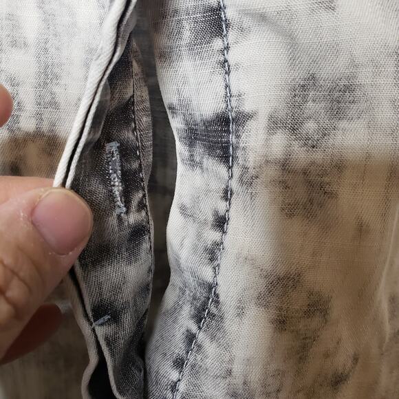 Soft Surroundings| Acid wash Gray Button Down Shirt - Picture 9 of 9